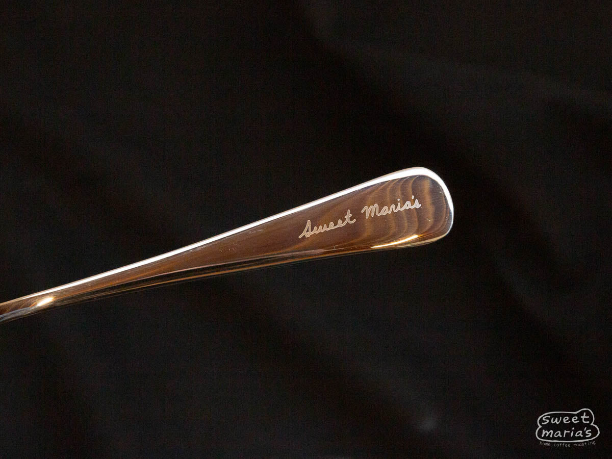 Sweet Maria's Ten Speed Cupping Spoon Handle Closeup