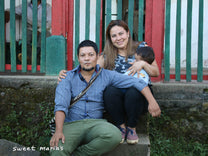 Sandoval family at their green coffee farm Canta Ranas in Santa Isabel, Tolima, Colombia.