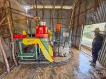 The water conserving Penagos depulper used to process coffee at Buture.