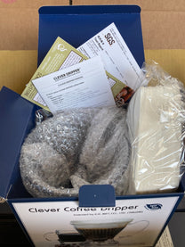 100 pack of #4 filters included inside each Clever Coffee Dripper