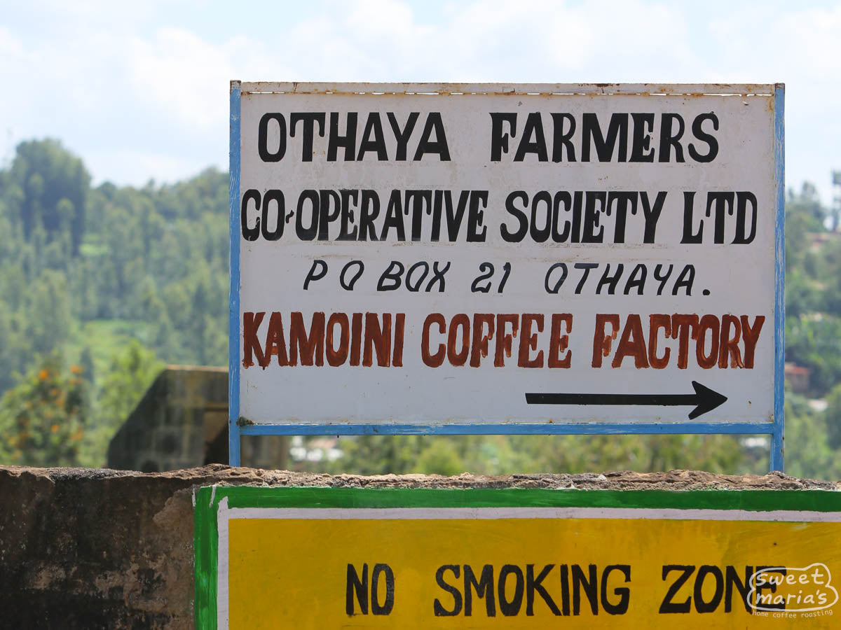 The 3-disc coffee depulper at the heart of the Kamoini coffee washing station. The first stage in processing down to green coffee. Nyeri, Kenya.