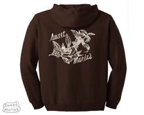 A place you night want to put the iron on patch?  Sweet Maria's Chocolate Brown Hoodie