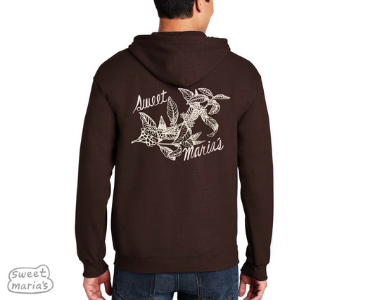 Sweet Maria's Chocolate Brown Hoodie,  zip up sweatshirt